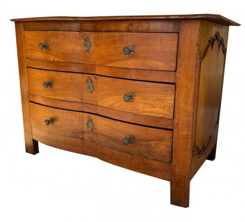 Louis XIV curved chest of drawers with knobs - Furniture Style 