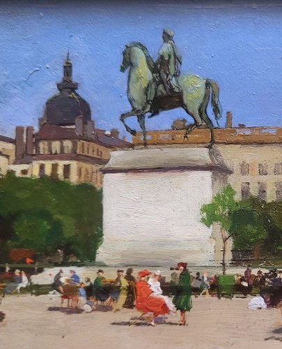 Tableaux et dessins Tableaux du XXe siècle - Lyon, Place Bellecour - André Devambez (1867-1944)