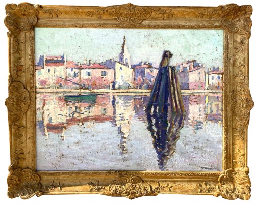 Sold at Auction: N. BERTIN: Venetian Scene - Oil Painting