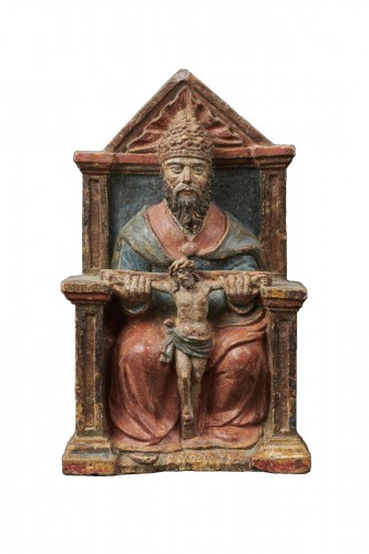 God the Father in polychromed stone, Lorraine First half of the 16th century