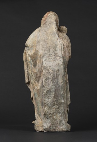 Vierge à l'Enfant, Bourgogne 3/4 du XVe siècle, entourage de Jean de la Huerta - Moyen Âge