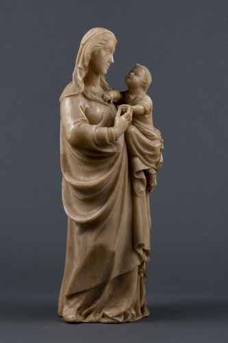 Sculpture  - Virgin and Child in alabaster 