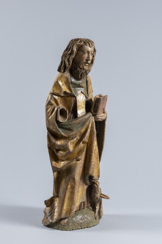 Sculpture  - Saint Anthony in polychromed and gilt limewood - Swabia, early 16th century