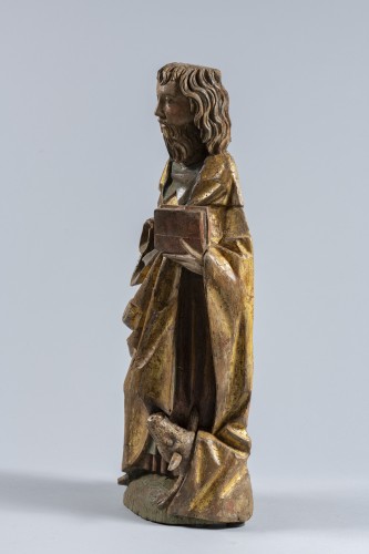 Saint Anthony in polychromed and gilt limewood - Swabia, early 16th century - 