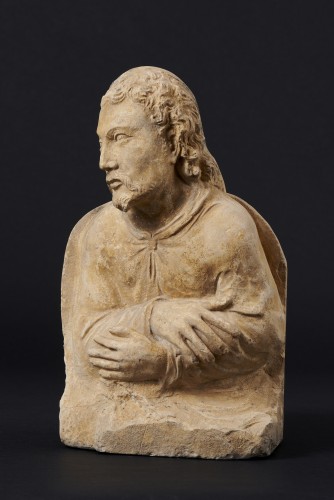 Bust of a man in limestone from the French Renaissance - Sculpture Style Renaissance