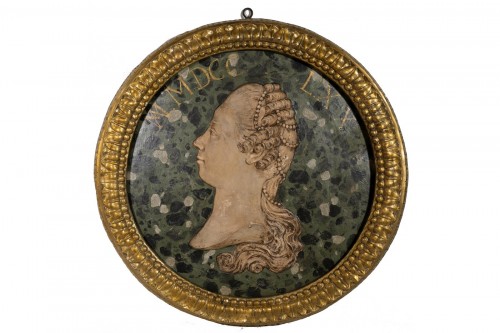 A large medallion of Marie Antoinette as Dauphine