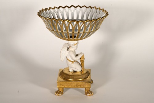  - Paire de corbeilles en porcelaine de Paris Empire