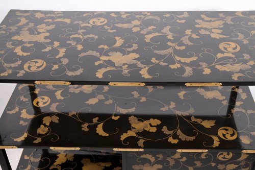 A Japanese lacquer Tana or set of shelves - 