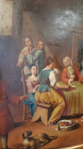 Tableaux et dessins Tableaux XVIIIe siècle - Scène de taverne, école italienne du XVIIIe siècle