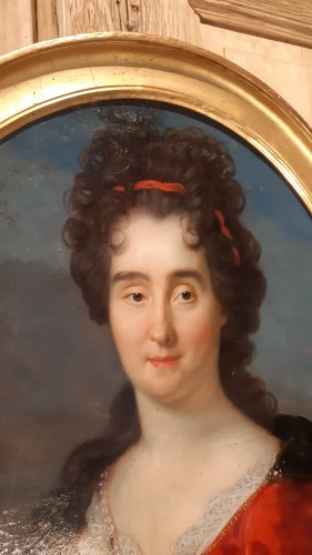 Portrait de la comtesse de Blangy, première moitié du XVIIIe siècle - Tableaux et dessins Style Régence