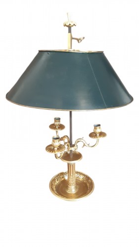 Lampe bouillotte en bronze ciselé, doré d'époque Directoire