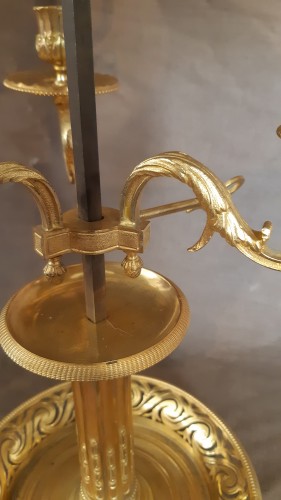 Antiquités - Gilt bronze bouillotte lamp, Directoire period