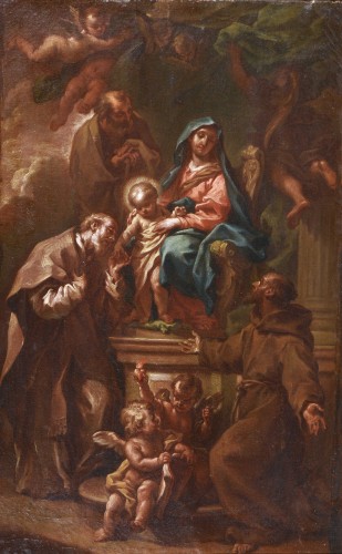 The Virgin and Child surrounded by Saints Joseph, Philip Neri and Francis of Assisi