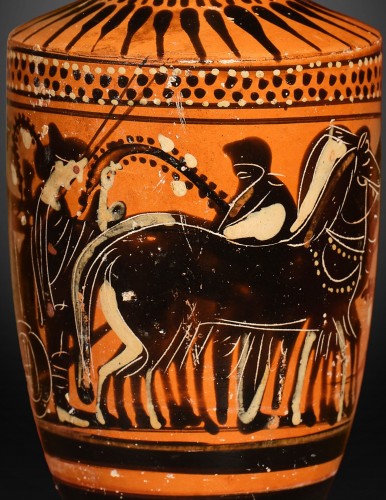 Black-figure lekythos attributed to the painter d&#039;Haimon - Ancient Art Style 