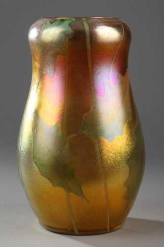 Verrerie, Cristallerie  - Vase TIFFANY New York en verre irisé circa 1910