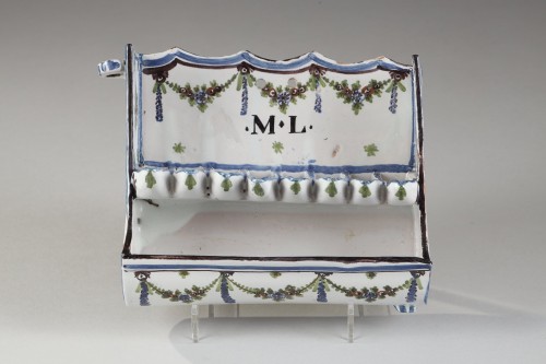 Rare earthenware Hanukkah lamp from Langres circa 1800-1820 - Porcelain & Faience Style Empire