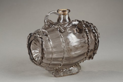 18th century - Smoked glass alcohol keg, late 18th century 