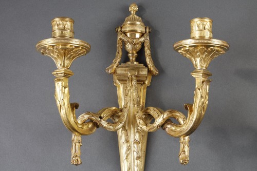 Antiquités - Pair of Antique style arm lights attributed to Jean-Louis PRIEUR circa 1770