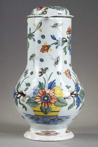  - ROUEN earthenware covered jug circa 1760