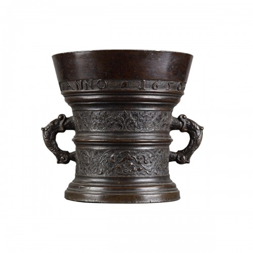 Grand mortier bronze ancienne collection Montagut