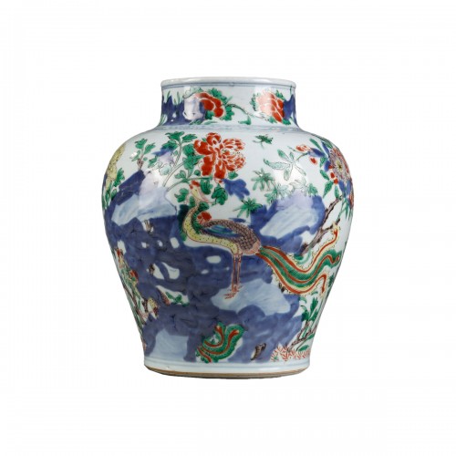 Vase porcelaine de Chine Wucai période SHUNZHI (1644-1661)