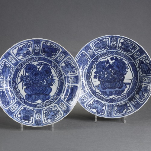 Paire de plats Karak Chine dynastie des Ming, WANLI (1573-1619) - Galerie Théorème