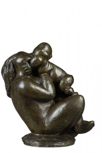 Motherhood on a base - Baltasar LOBO (1910-1993)