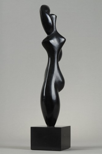 Sculpture  - Facing the wind, with raised arm - Baltasar LOBO (1910-1993)