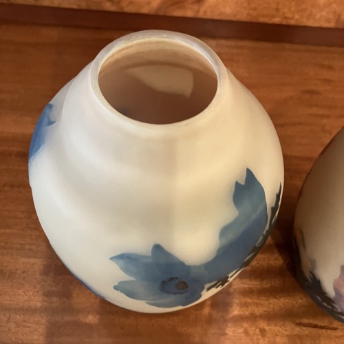 Antiquités - Muller Frères Lunéville Paire de vases art nouveau aux anémones