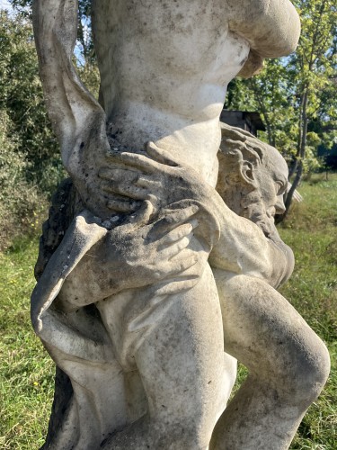 XVIIIe siècle - Importante statue de parc en marbre blanc du début du XVIIIe siècle