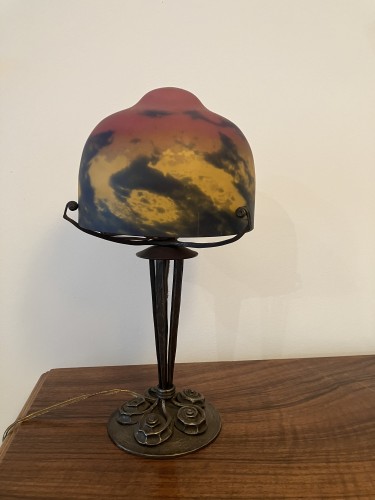 Edgar Brandt et Daum - Lampe Art nouveau - Luminaires Style Art nouveau