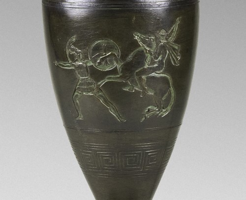 Lighting  - Vase mounted as a lamp - second half of the 19th century