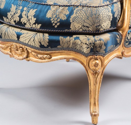 Suite de quatre fauteuils d'époque Louis XV, estampillée Gourdin - Galerie Wanecq