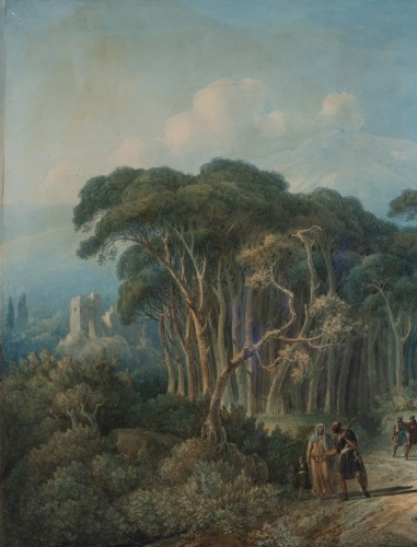 Louis François Cassas (1756-1827) - Paysage Oriental - Louis XVI