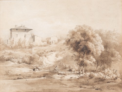 Jean-jacques de Boissieu ( 1736 -1810 )  - Ferme dans un paysage