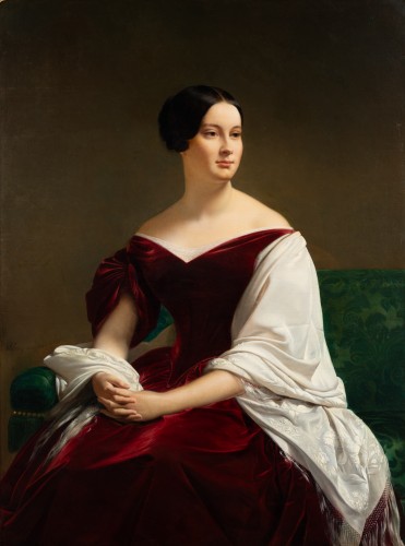 Tableaux et dessins Tableaux XIXe siècle - Alexis Joseph PERIGNON (1808-1882) - Portrait de femme