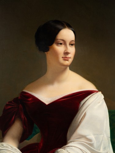 XIXe siècle - Alexis Joseph PERIGNON (1808-1882) - Portrait de femme