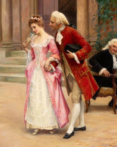 Jules Girardet (1856-1938) - Scène romantique vers 1880 - Napoléon III