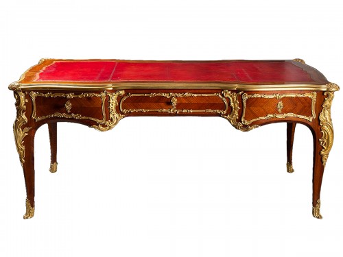 Bureau plat d'époque Napoléon III par Paul Sormani (1817 - 1877)