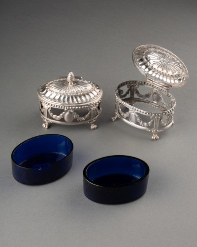 pair of salt cellar covered by René Pierre Ferrier - 