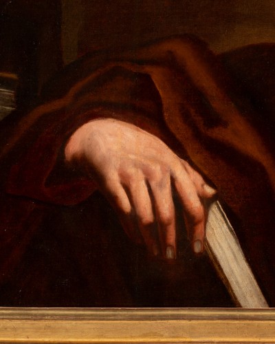 portrait of a philosopher holding a book, entourage of Maria Pretti - 