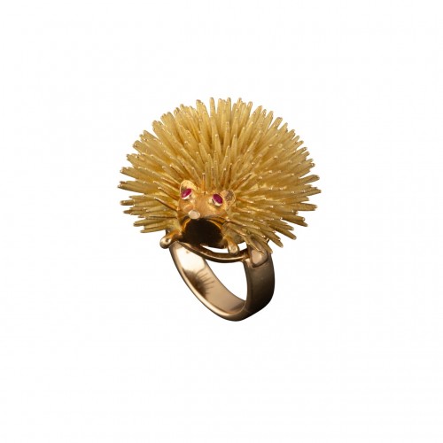 Gold Hedgehog Ring