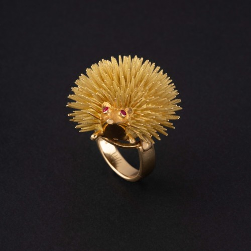 20th century - Gold Hedgehog Ring