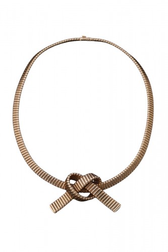 Tubogaz gold ribbon necklace