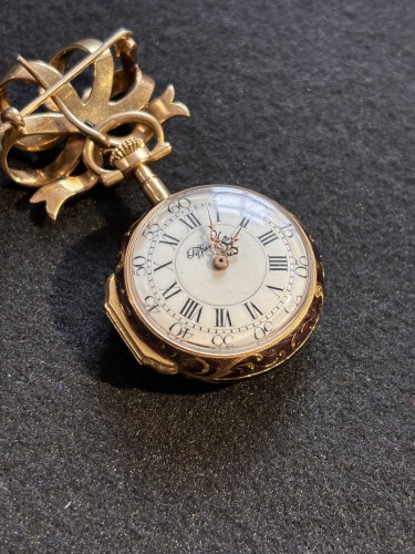 Horology  - Tiffany &amp; Co - Enamel, diamond and gold pocket watch, late 19th century