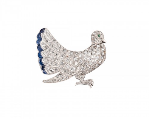 Diamond dove brooch circa 1930