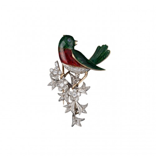 Boucheron - Bird Brooch in gold and enamel