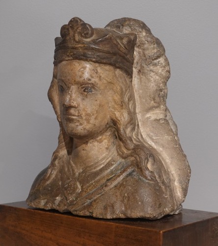 Tête de Vierge couronnée – France début du XVe siècle - Gérardin et Cie