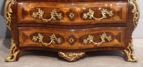 Generously curved tomb chest of drawers from the Regency period - French Regence