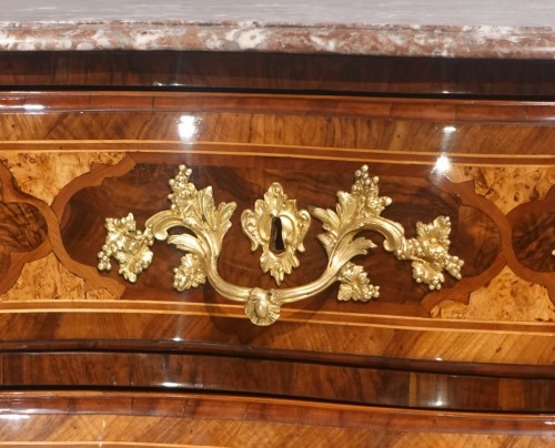 French Regence - Generously curved tomb chest of drawers from the Regency period